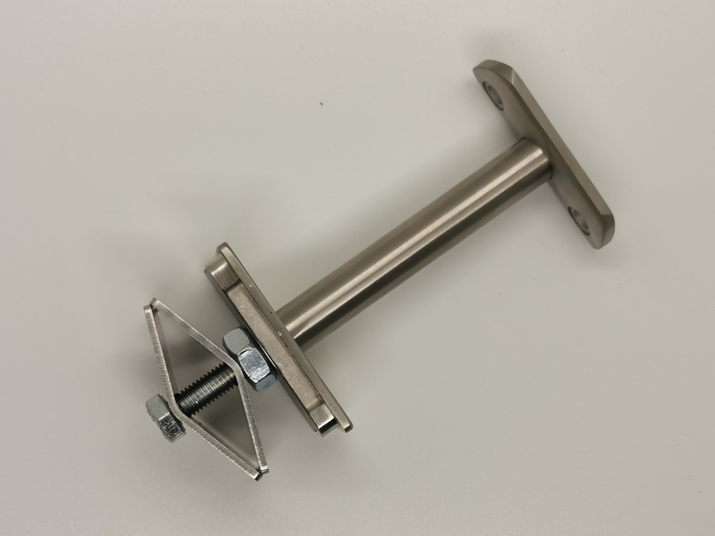 Handrail support 60 post for Ø42.4 stainless steel tube, Mat. AISI 304 stainless steel