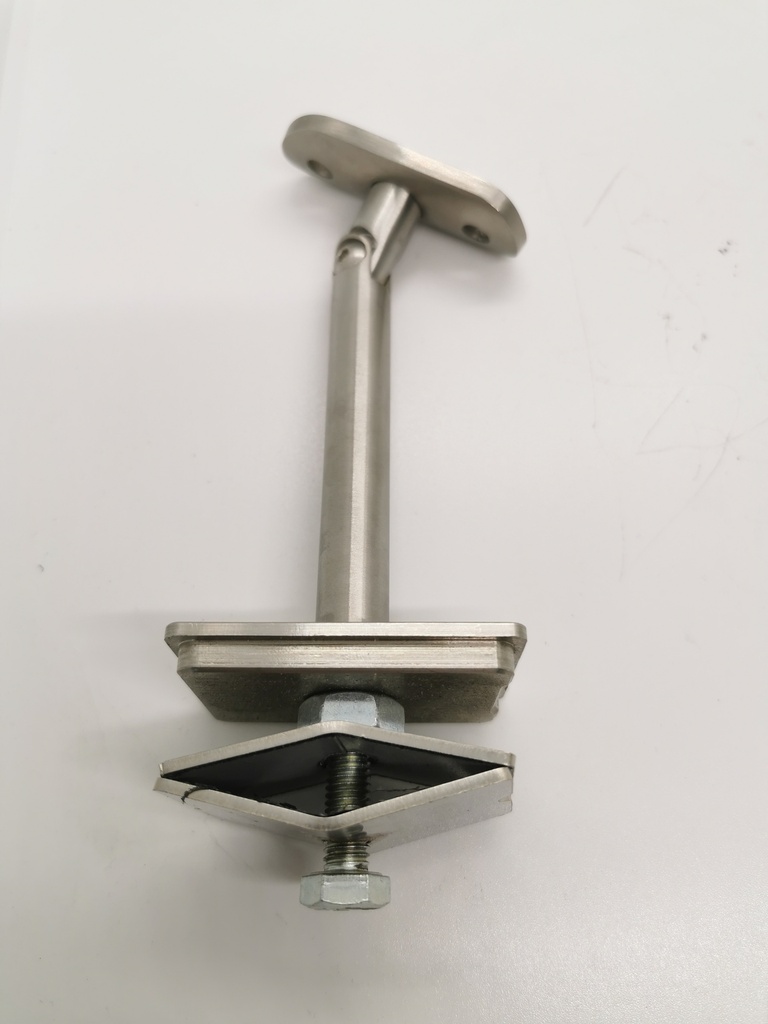 Handrail support 60 post for Ø42.4 stainless steel tube, angled, Mat. stainless steel AISI 304