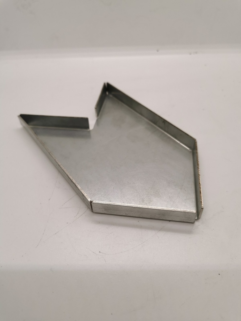 Corner connector 90° for aluminium handrail 138mm, mat. steel galvanised