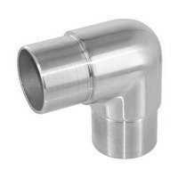 Corner connector 90° for stainless steel handrail Ø42,4x2mm, Mat. Stainless steel AISI 304