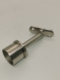 [HTI42,4-schräg] Ø 42.4x 2.0mm Handrail support Ø 42.4 tube on top, stainless steel AISI 304